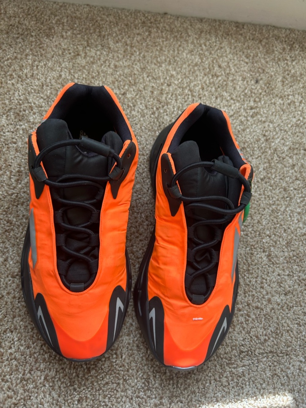 adidas Men's Bright Orange and Black Sneakers